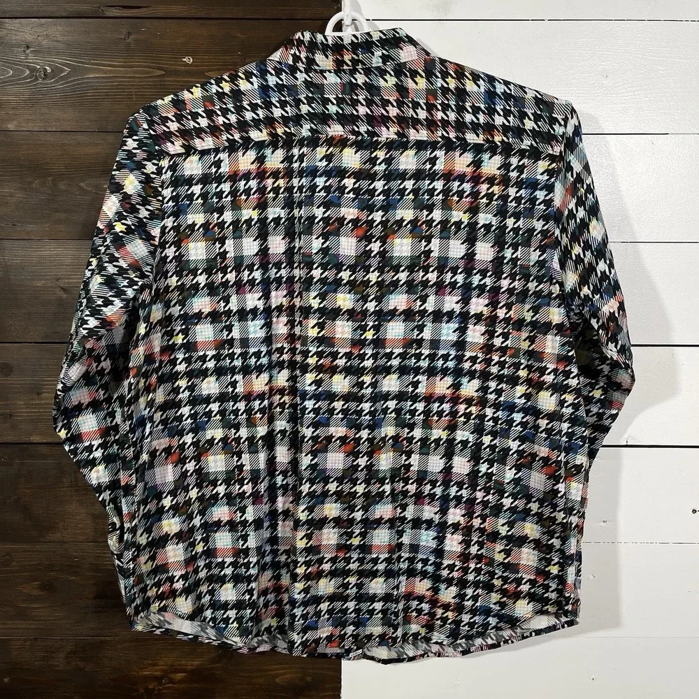 Robert Graham Algiers Multicolor Houndstooth Long Sleeve Shirt‎